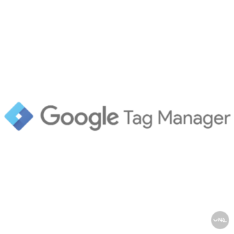 Logo Google Tag Manager on a white background
